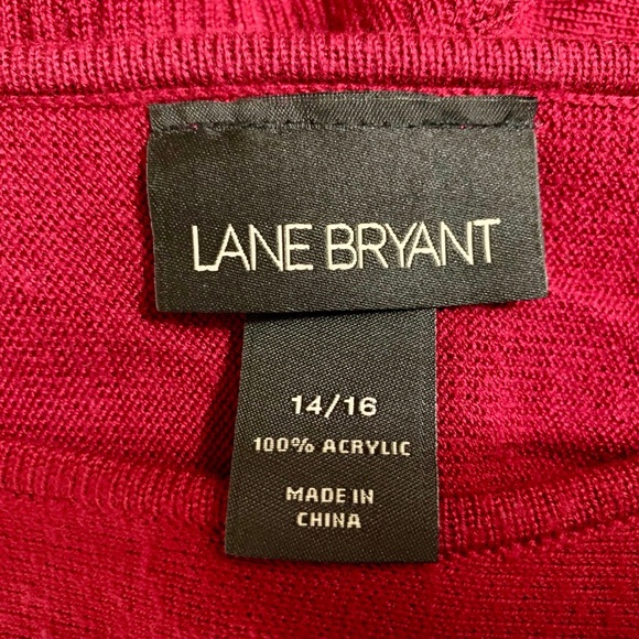 LANE BRYANT Maroon Dolman Short Sleeve Sweater - Picture 4 of 4